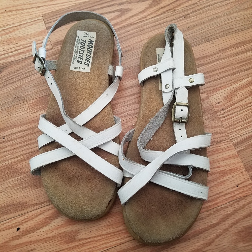 Vtg Mootsies Tootsies White 90s Vintage Sandals